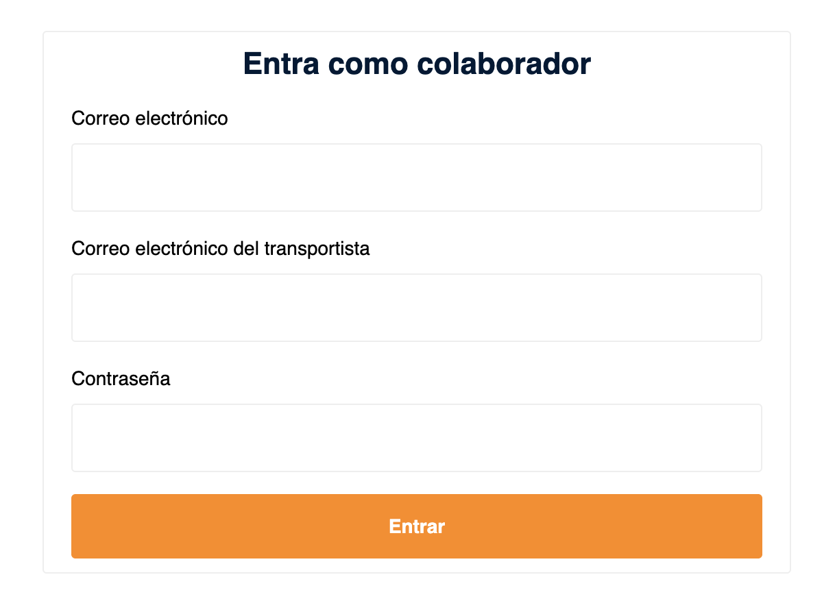 Entrar como colaborador
